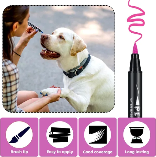 Vista 5 de Esmalte de uñas para perros, regalo de cumpleaños para perros, 18 colores de esmalte de uñas de perro, de secado rápido, seguro para perros,