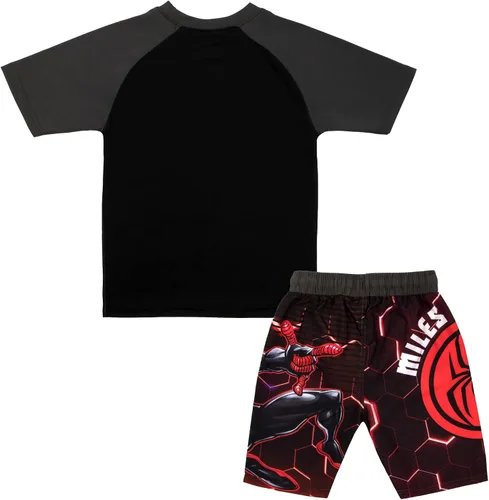 Vista 2 de Marvel Conjunto de traje de baño de 2 piezas de Avengers Spiderman Black Panther Miles Morales para niños