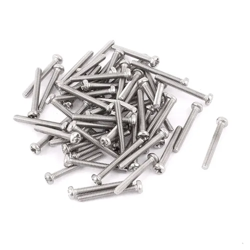 Vista 12 de uxcell Tornillos Phillips de cabeza cruzada de acero inoxidable 304 M2 x 0.118 in 60pcs