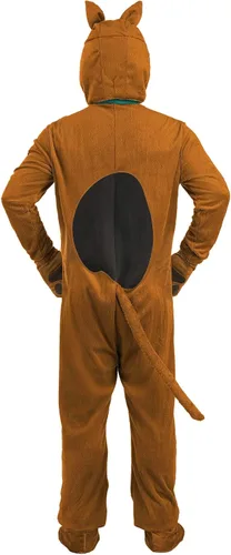 Vista 3 de Scooby Doo Costume for Adults, Brown Dog Jumpsuit for Movie Character Cosplay, Dress-Up Parties & Halloween