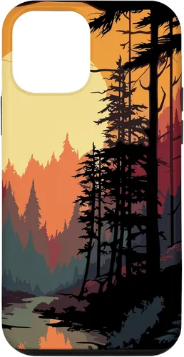 Vista 12 de Funda para iPhone 14 Forest And Nature Pine Tree Sun para mujeres y hombres
