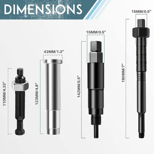 Vista 2 de Extractor de bujías, kit de herramientas de extracción de bujías rotas compatible con Ford Triton 5.4L 3 válvulas (3 herramientas)