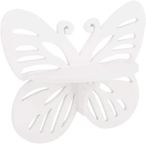 Vista 6 de Estante de la decoración del hogar, estante de la pared del estante del almacenamiento de la forma de la mariposa decoración del hogar