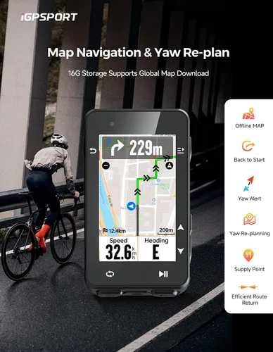 Vista 2 de iGPSPORT iGS630S GPS Bike Computer, 2.8 '' Smart Wireless Map Navigation Climb Plan Ciclismo GPS Unit, 45H Duración de la batería