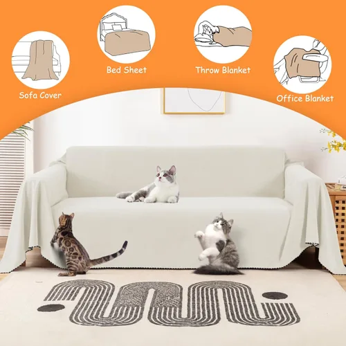 Vista 6 de Lucky Monet Funda de Sofá Impermeable Lavable Protectores de Fundas de Sofá Seccional para Mascotas Perros Fundas de Sofá Resistentes al Agua Manta