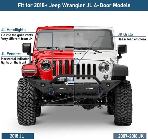 Vista 2 de u-Box JLU - Estribo Nerf - Barras laterales compatibles con Jeep Wrangler JL Unlimited 2018-2026 de 4 puertas