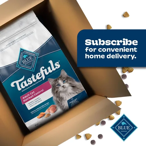 Vista 11 de Blue Buffalo Tastefuls alimento seco para gatos adultos con cuidado del pelo de bola, hecho en Estados Unidos con ingredientes naturales, receta