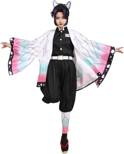 Vista 2 de miccostumes Disfraz de kimono de mariposa para mujer, Oro