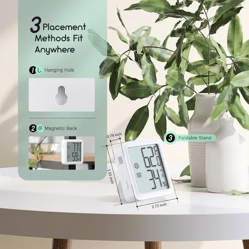 Vista 2 de INKBIRD Higrómetro WiFi IBS-TH3-PLUS Sensor de humedad de temperatura con pantalla