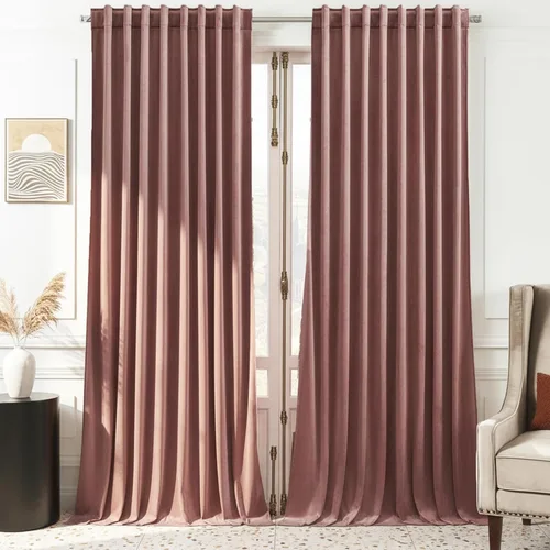 Vista 17 de Timeper Cortinas opacas de terciopelo negro de 42 x 84 pulgadas, 2 piezas