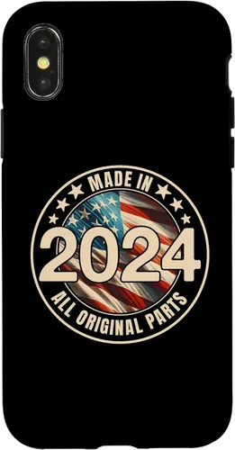Vista 4 de iPhone 15 Made In 2024 All Original Parts Year Vintage Vintage Case