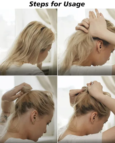 Vista 4 de Horquillas para el cabello en forma de U, 360 horquillas para moños, 2.36 pulgadas de alta calidad para mujeres, horquillas de sujeción segura