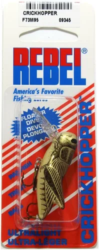Vista 2 de Rebel Lures Señuelo de pesca Crickhopper Cricket/Salticidae Crankbait, 1 1/2 Pulgadas, 1/4 Onza Cricket café