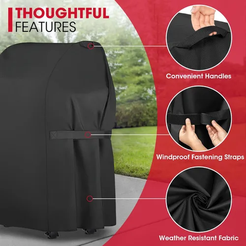 Vista 5 de Unicook Funda para parrilla de 30 pulgadas, resistente al agua de servicio pesado, 2 quemadores, cubierta pequeña para barbacoa, compatible