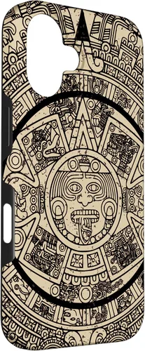 Vista 3 de Funda para iPhone 16 Mexican Aztec Sun Stone Maya Calendar VII
