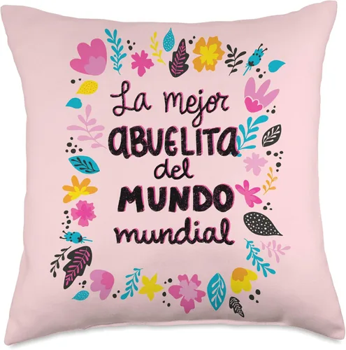 Vista 5 de Regalos para Abuelita Abuela Mejor Regalo Regalo La Mejor Abuela del Mundo Regalo para Abuelita Manta Almohada 16x16, Multicolor