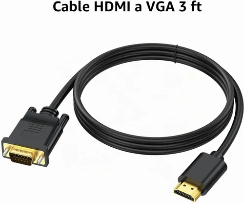 Vista 7 de Cable HDMI a VGA de 3.3 pies, cable HDMI a VGA