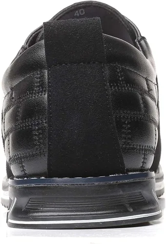 Vista 5 de Zapatos de vestir para hombre, casuales, de negocios, Oxford, Derby, zapatos de cuero ortopédicos, mocasines simples con cordones, zapatos planos