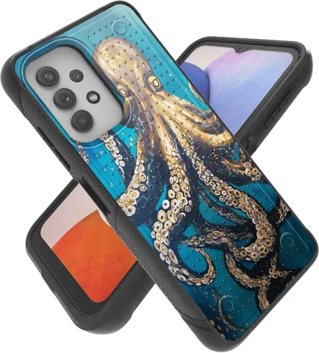 Vista 14 de Funda para Samsung A32 5G, Galalxy A32 5G, resistente a prueba de golpes, policarbonato duro + funda protectora de silicona suave TPU flexible