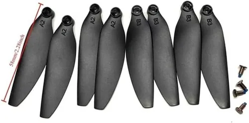 Vista 2 de E88EVO E88 MAX RC Quadcopter Spare Parts 58mm Blade Screw Accessoy for E88 EVO Brushless Motor Propellers Drone(8pcs Blades)