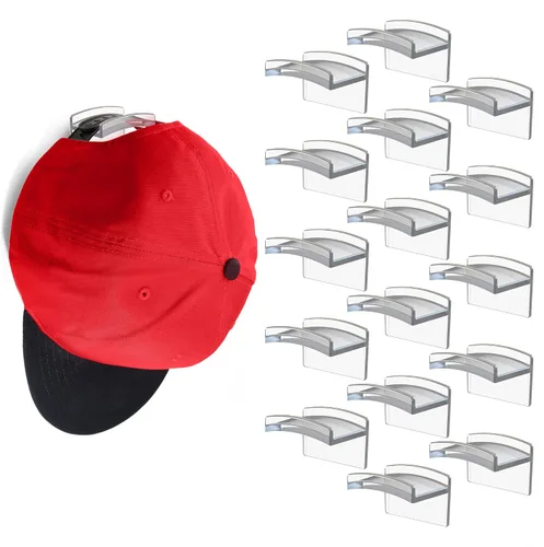 Vista 20 de Modern JP Ganchos adhesivos para sombreros de pared (paquete de 8) – Diseño minimalista para sombreros, sin taladrar, ganchos de sujeción fuerte