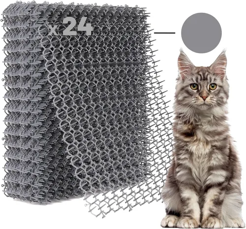 Vista 10 de Paquete de 10 alfombrillas extra grandes para gatos – Tapete de 16.5 x 13.4 pulgadas con picos de 1 pulgada es perfecto para mantener a los gatos