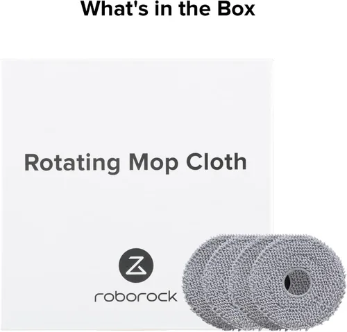 Vista 4 de roborock Paquete de 4 Paños de Microfibra para Trapeador para QV 35A/QV 35S/QR 5T7/QR 598/QR 798/QR T78/Qrevo L/QV 798/QX Revo