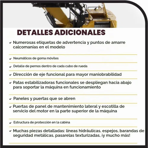 Vista 5 de Manipulador de materiales Caterpillar MH3040 1:50 - Serie High Line de Diecast Masters - 85958