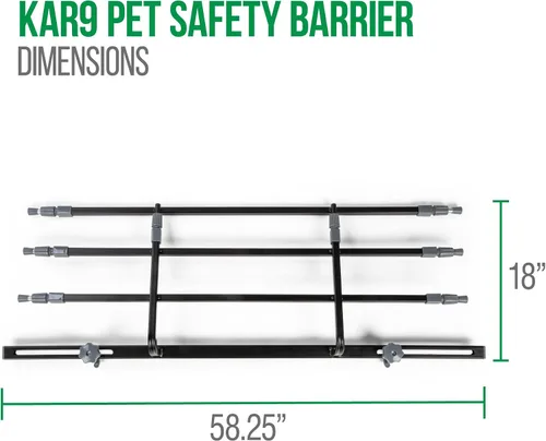 Vista 3 de Sherpa Kar9 Guard Rail - Barrera de viaje universal para automóvil, color negro, talla única