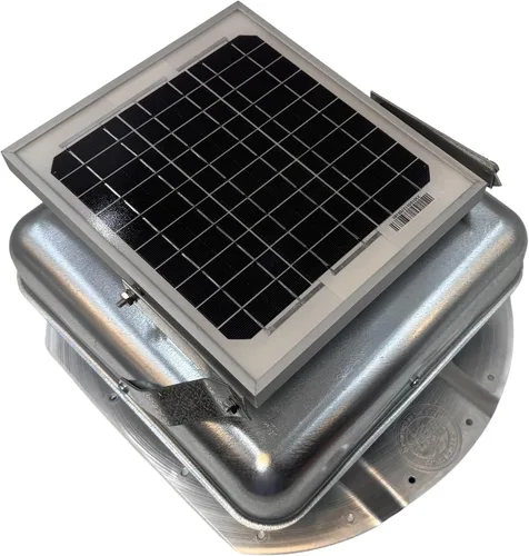 Vista 4 de Mega RoofBlaster ajustable para contenedores de envío Conex acanalados de 3.5 pulgadas (galvanizado) Ventilador solar de techo Ventilador