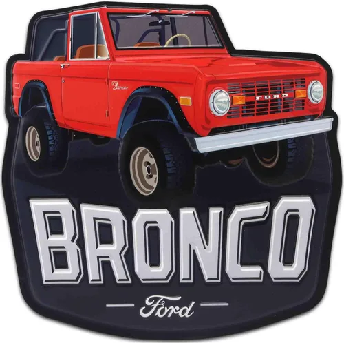 Vista 60 de Ford Logo Evolution - Letrero de metal vertical en relieve – Letrero vintage de Ford para garaje o cueva de hombre