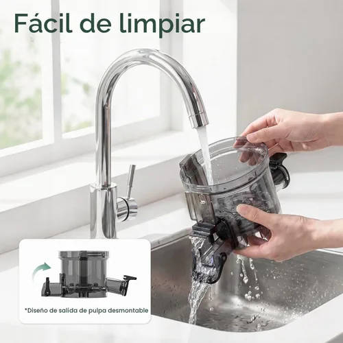 Vista 10 de Canoly 3-in-1 Cold Press Juicer C07, Makes Juice & Sorbet & Nut Milk Titanium Gray
