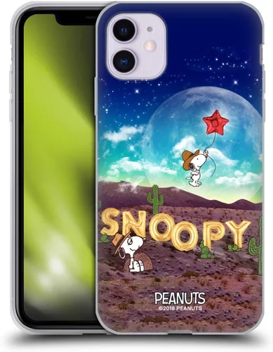 Vista 117 de Head Case Designs Funda de gel con licencia oficial de Peanuts Nebula Cactus Needles Snoopy Space Cowboy [protección de grado militar] compatible