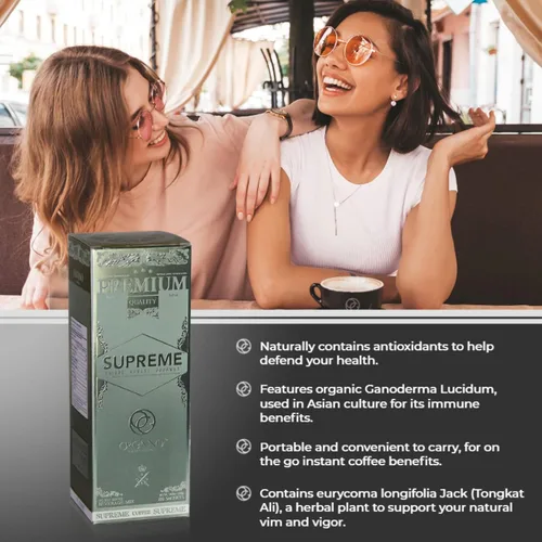 Vista 6 de 2 Cajas ORGANO Café Supreme, 100% Ganoderma Lucidum con Ginseng (40 Sobres)