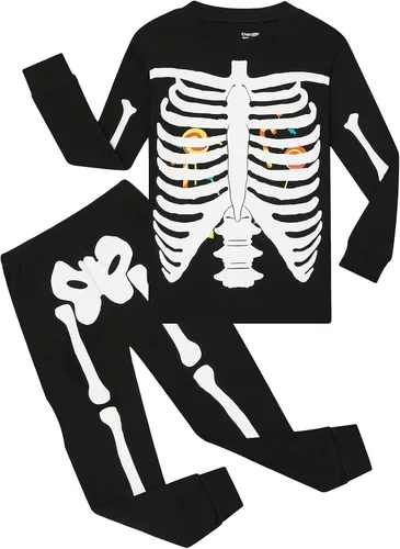 Vista 50 de Demifill Conjunto de pijamas de Halloween para niños y niñas, pijamas de Navidad, ropa de dormir para niños y niñas