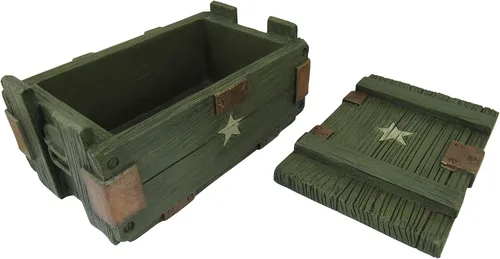 Vista 8 de DWK Caja de munición militar caja de baratijas l Pequeño ejército recuerdo pecho 6" pulgadas