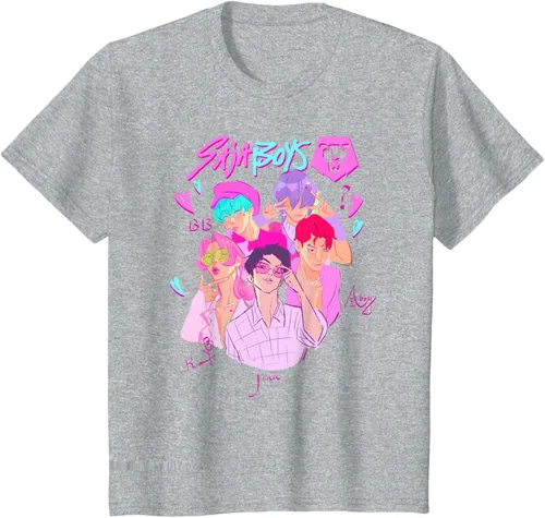 Vista 35 de Kpop Demon Hunters Camiseta Saja Boys Heartthrob con licencia