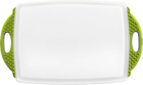 Vista 2 de Dexas Tabla de cortar de granito pesado con asas de punta, 10 x 15 pulgadas, poliéster de granito pesado