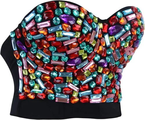 Vista 4 de Charmian - Sujetador para mujer con diamantes de imitación