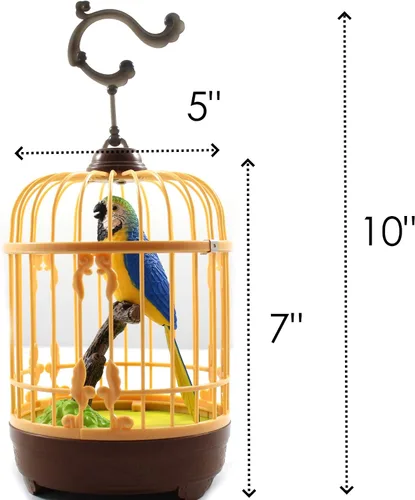 Vista 9 de Haktoys funciona con pilas, pájaros que cantan, Parent