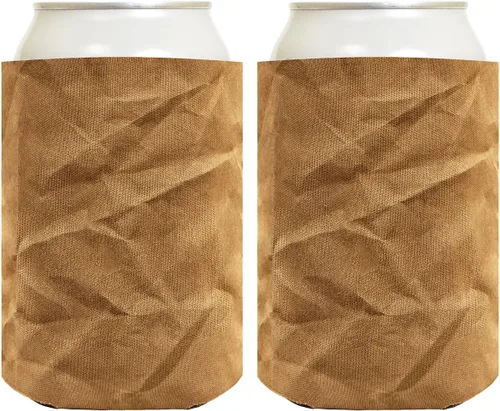 Vista 3 de Funny Beer Coolie - Bolsa de papel para enfriar bebidas, color café, Multicolor Varios