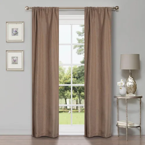 Vista 34 de BNM - Paneles de cortinas opacas para oscurecer la habitación, cortinas para cocina, dormitorio, oficina, ventanas de sala de estar, detalles