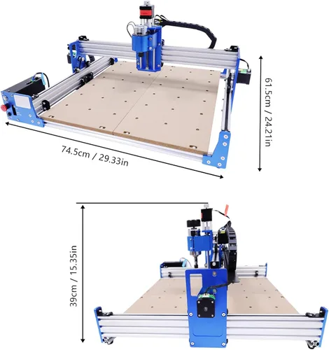 Vista 2 de Máquina de grabado de bricolaje, kit de máquina CNC 4040, máquina de fresado profesional, máquina de grabado CNC de 100 W, máquina de grabado CNC