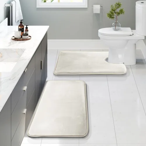 Vista 22 de Clara Clark tapete para baño, regadera o tina, de gomaespuma, negro, antiderrapante Camel Oro