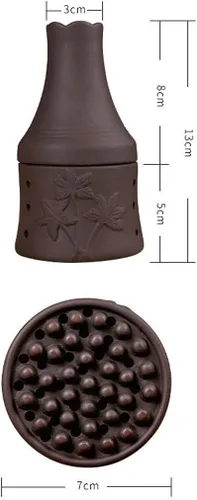 Vista 2 de Purple Sand Gua Sha Pot Mini Masaje Moxibustión Shell Moxa Herramienta