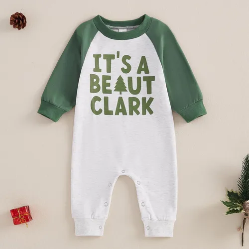 Vista 29 de FYBITBO Ropa de bebé niño niña Santa manga larga mono mameluco recién nacido primera Navidad traje de una pieza