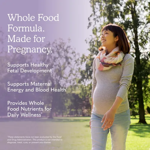 Vista 4 de Garden of Life Organics Vitamina prenatal: Ácido fólico para energía y desarrollo fetal saludable, hierro sin estreñimiento, vitamina C, B6, B12, D3