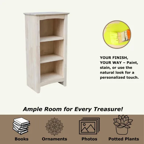 Vista 5 de Librería coctelera de madera maciza - 36" H