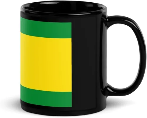 Vista 3 de Bandera de Bucaramanga Santander - Taza de café de cerámica negra