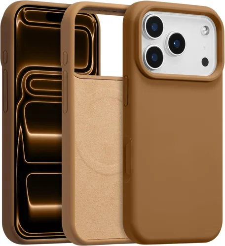 Vista 366 de Funda magnética de silicona para iPhone 13 Pro, color blanco antiguo [Compatible con Magsafe] [Forro de microfibra suave antiarañazos], funda